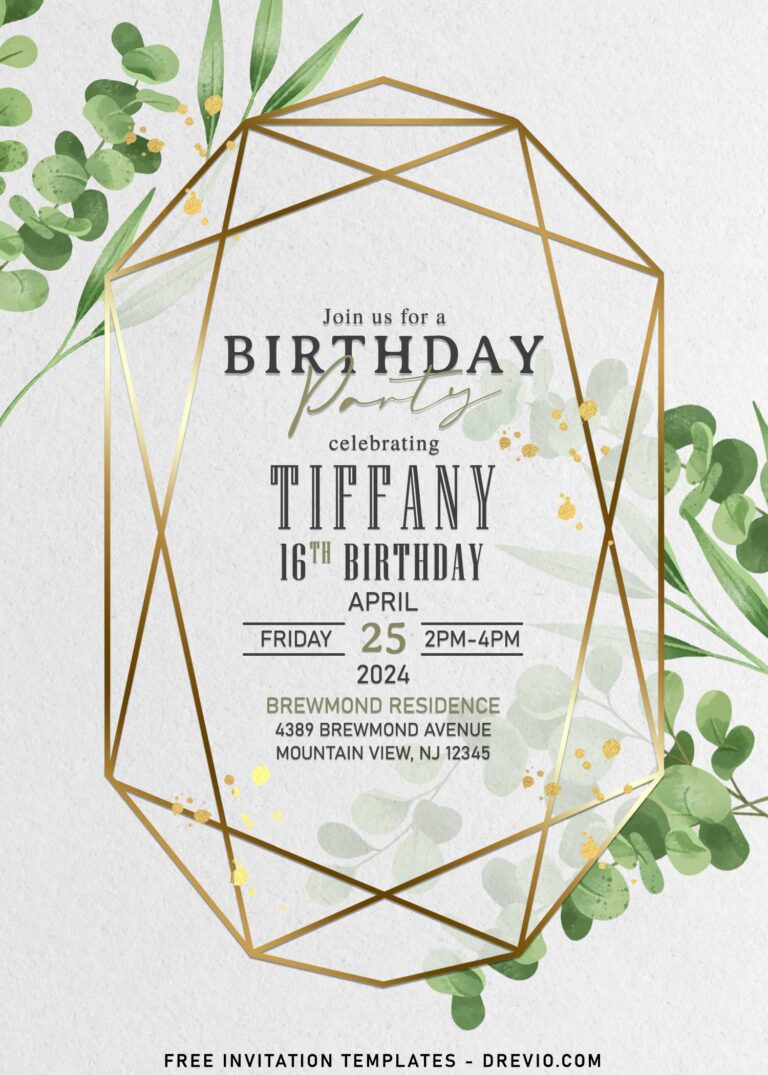 8+ Rustic Greenery Silver Eucalyptus Invitation Templates