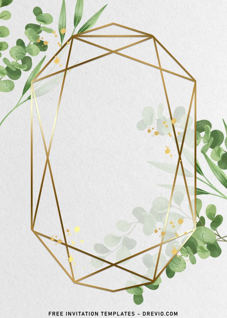 8 Aesthetic Greenery Silver Eucalyptus Wedding Invitation Templates