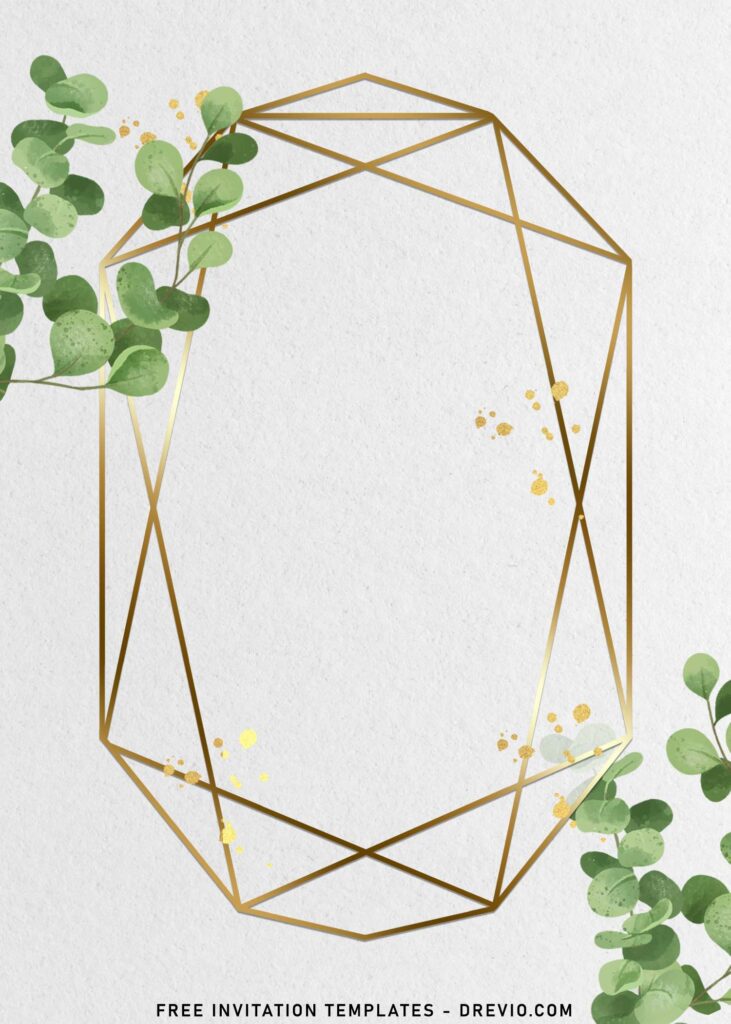 8 Luxury Greenery Silver Eucalyptus Invitation Templates
