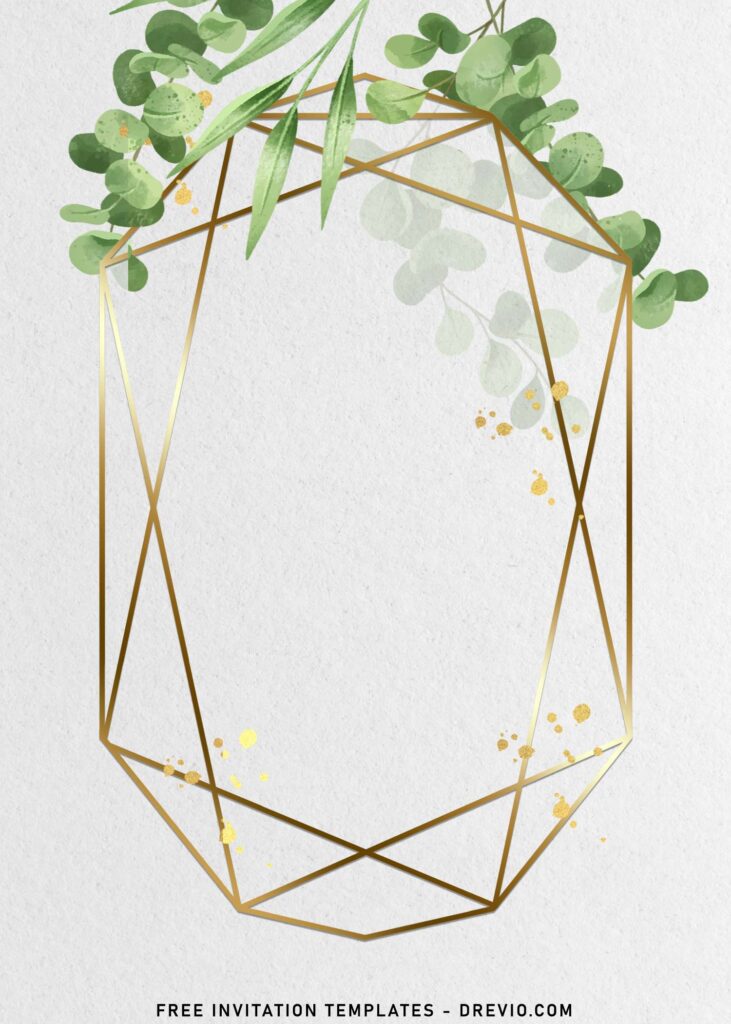 8 Minimalist Greenery Silver Eucalyptus Invitation Templates