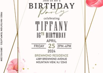 8+ Enchanting Rosy Magnolia 16th Birthday Invitation Templates