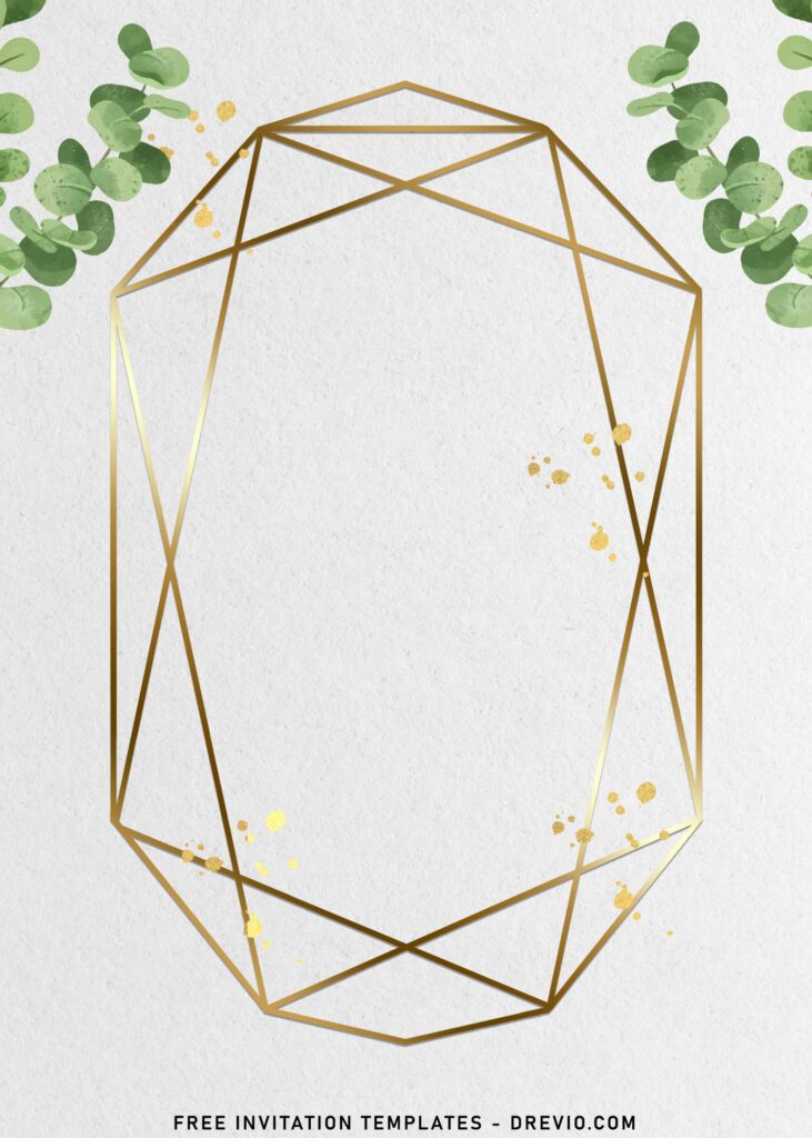8 Rustic Greenery Silver Eucalyptus Invitation Templates