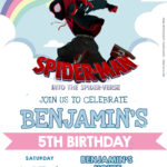 8+ Spiderman Into The Spiderverse Birthday Invitation Templates