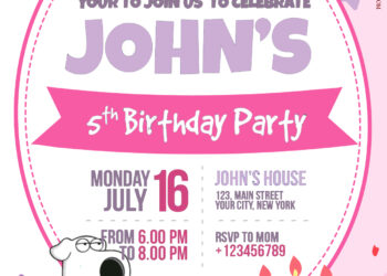 9+ Family Guy Party Birthday Invitation Templates Title