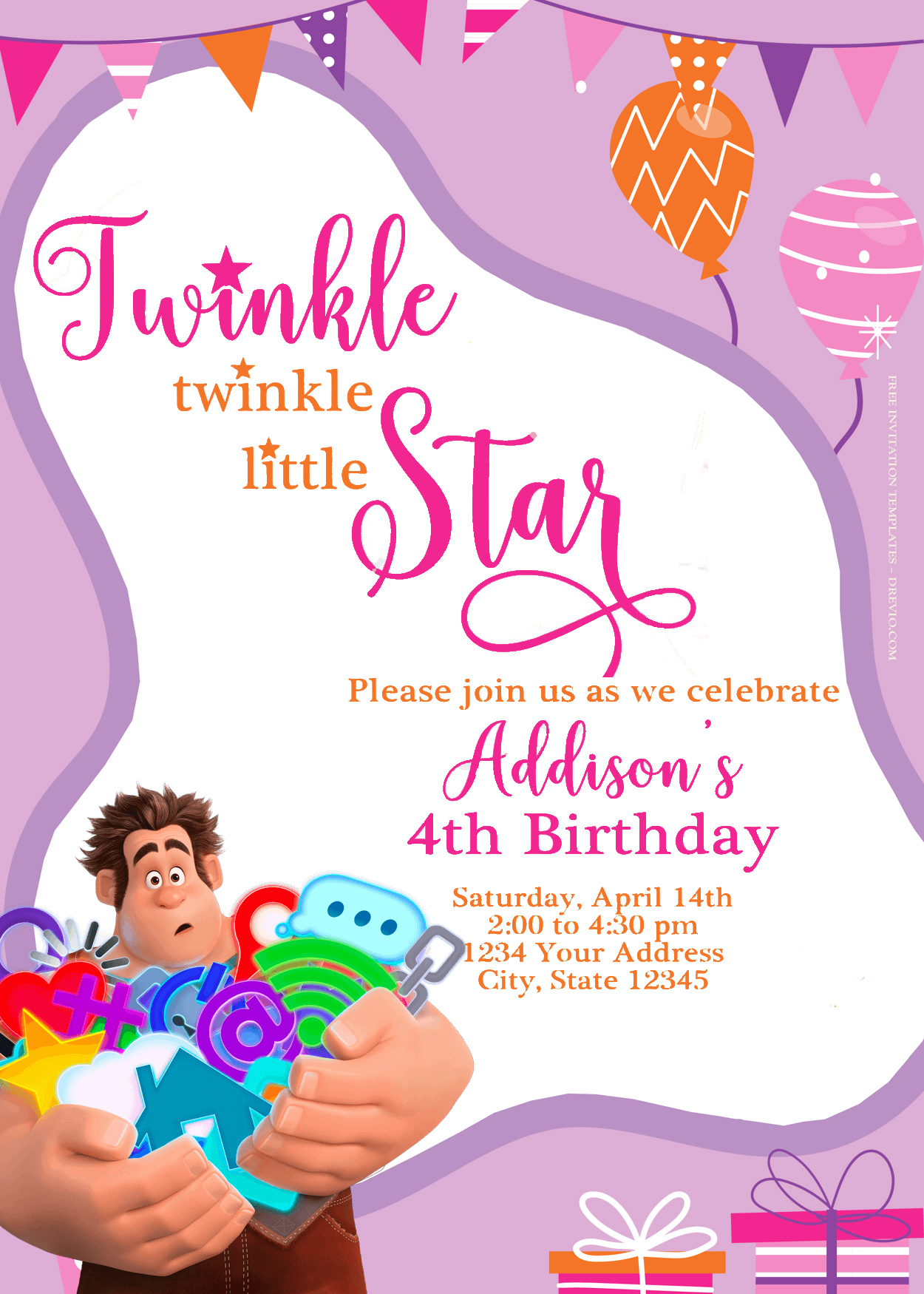 9+ Ralph Break The Internet Birthday Invitation Templates