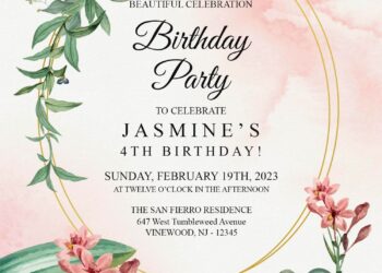 9+ Modest Boho Greenery & Floral Birthday Invitation Templates