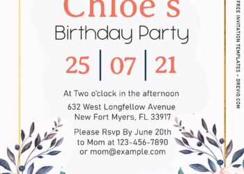 7+ Minimalist Floral Birthday Invitation Templates