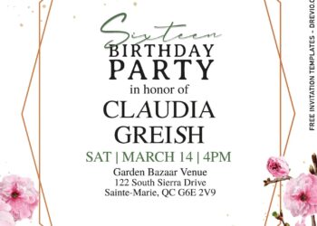 9+ Artisan Botanical Cherry Blossom Birthday Invitation Templates
