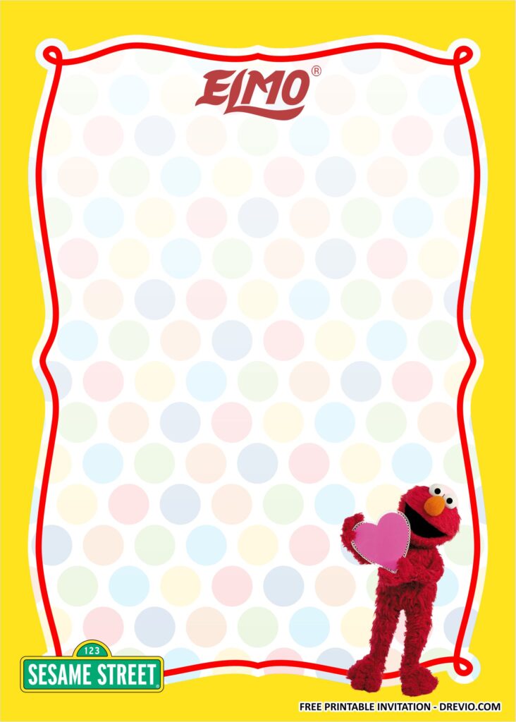 Elmo Invitation Templates 1
