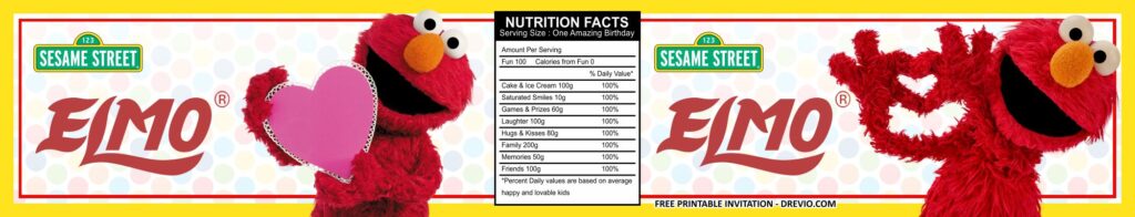 Elmo Water Bottle Labels Templates 1