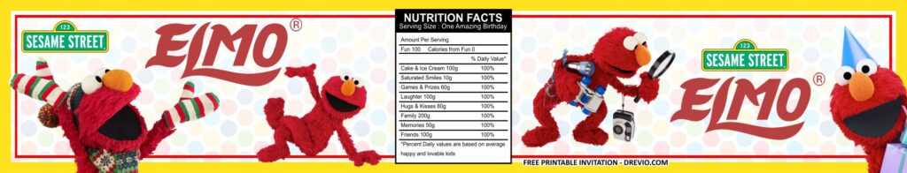 Elmo Water Bottle Labels Templates 2
