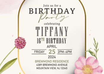 10+ Watercolor Vintage Blossoming Flowers Birthday Invitation Templates