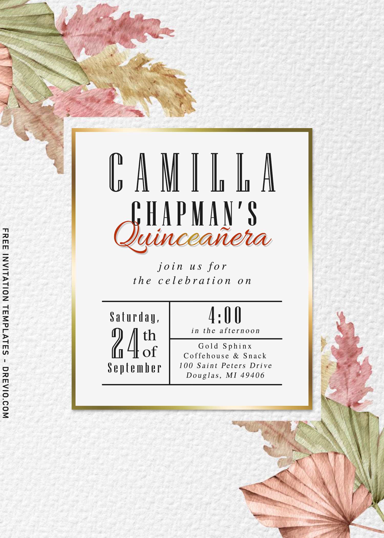 11+ Whimsical Sage Green Pampas Greenery Invitation Templates