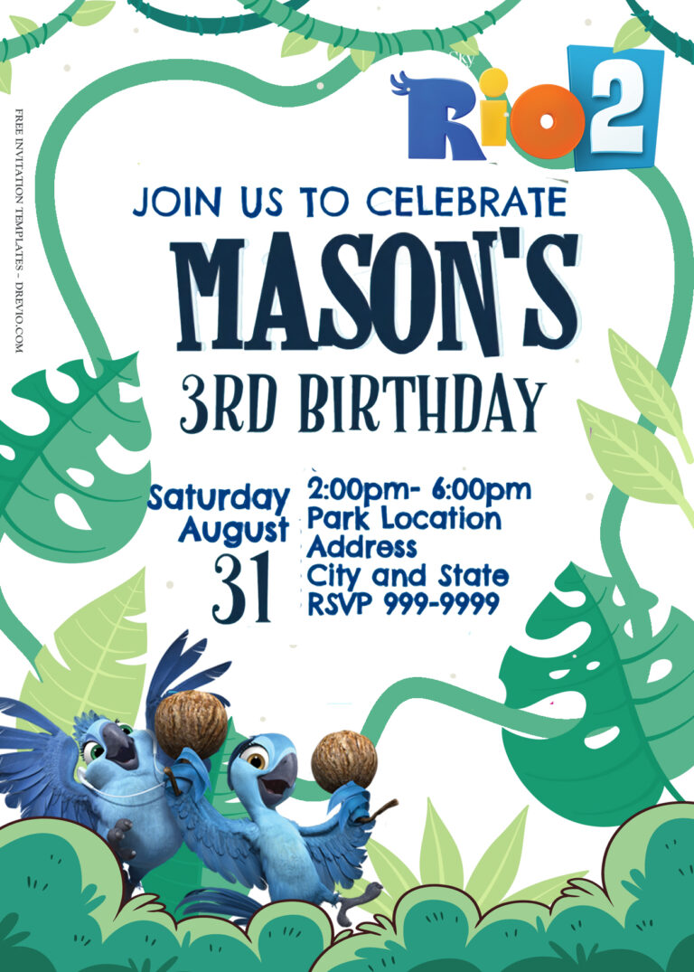 11+ Musical Rio 2 Party Birthday Invitation Templates Title