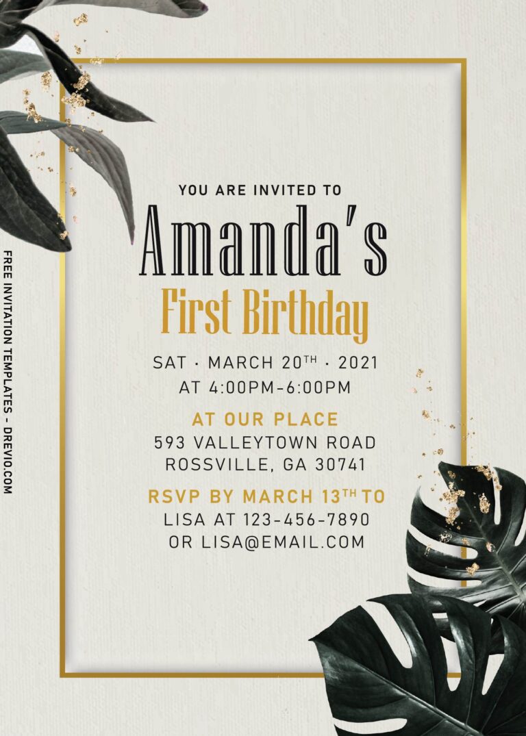 11+ Artistic Faux Monstera Greenery Wedding Invitation Templates