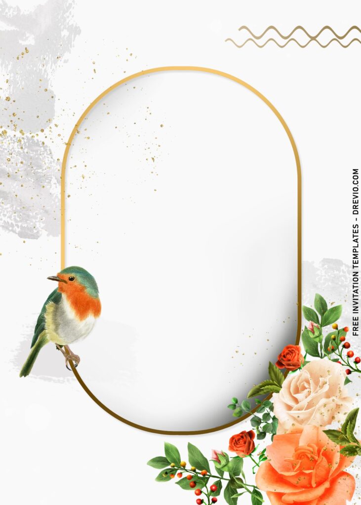 7+ Blissful Autumn Wedding Invitation Templates with watercolor cardinal bird