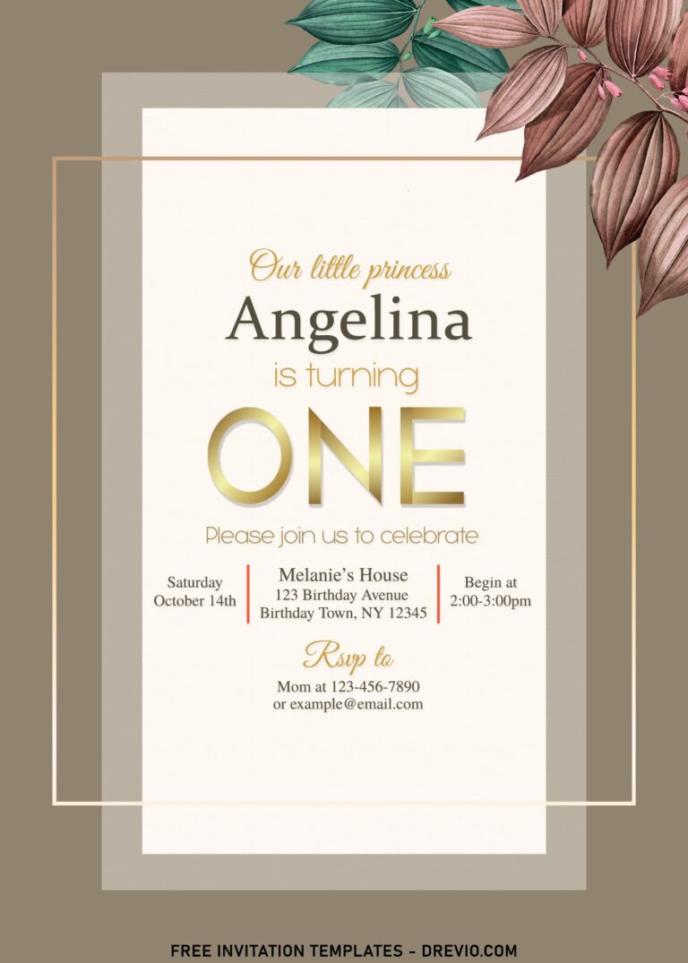 7+ Breath-taking Foliage Greenery Birthday Invitation Templates