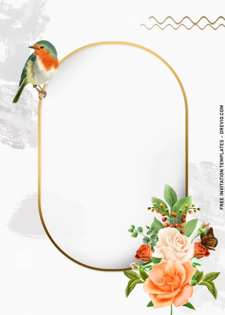 7+ Blissful Autumn Wedding Invitation Templates with green foliage