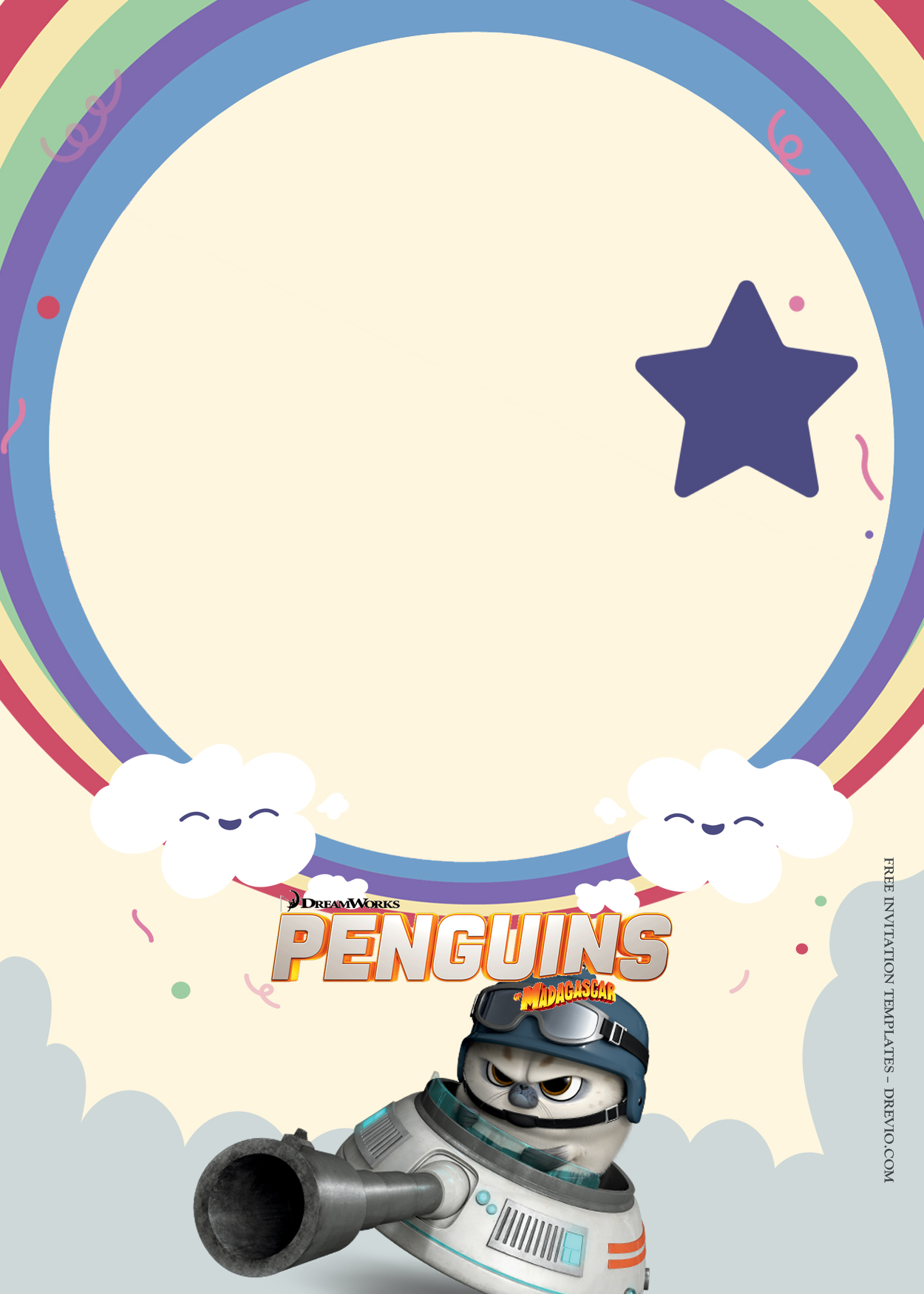 7+ Penguin Of The Madagascar Party Birthday Invitation Templates Six