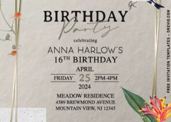 7+ Modern Boho Rustic Collage Birthday Invitation Templates