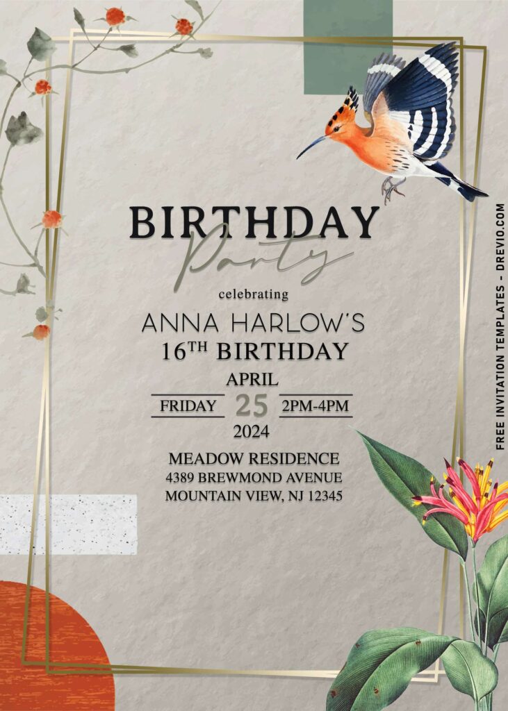 7+ Modern Boho Rustic Collage Birthday Invitation Templates