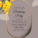 8+ Bright Yellow Poppy And Gardenia Birthday Invitation Templates