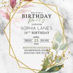 8+ Earthy Eucalyptus Leaves Bohemian Birthday Invitation Templates