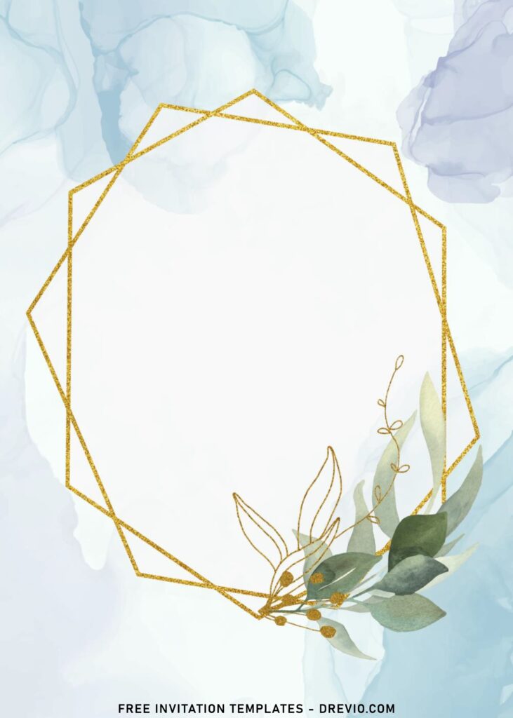 8 Modest Gold Boho Greenery Birthday Invitation Templates