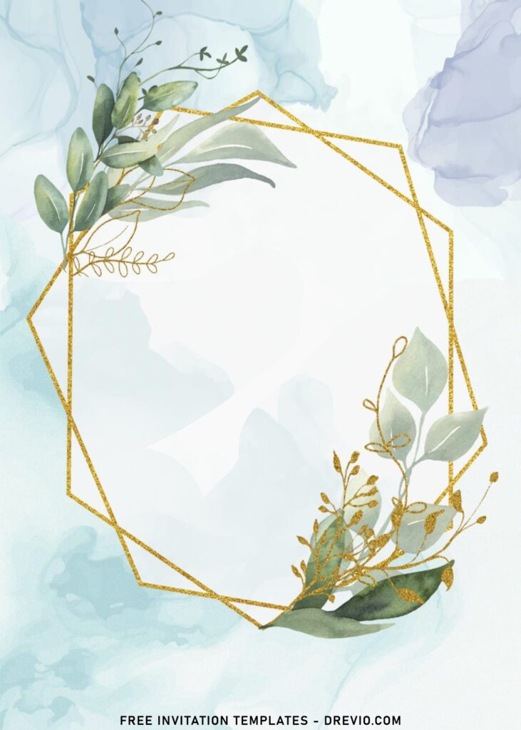 8 Stylish Gold Boho Greenery Birthday Invitation Templates