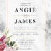 8+ Modern Embrace-Marble & Floral Wedding Invitation Templates