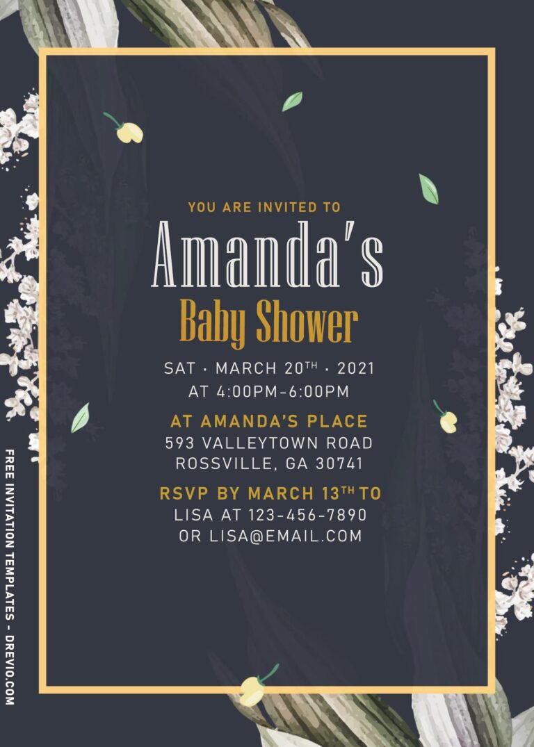 9+ Simple Elegant Palm Greenery Birthday Invitation Templates