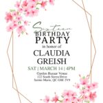 9+ Painterly Cherry Blossom With Geometric Frame Invitation Templates