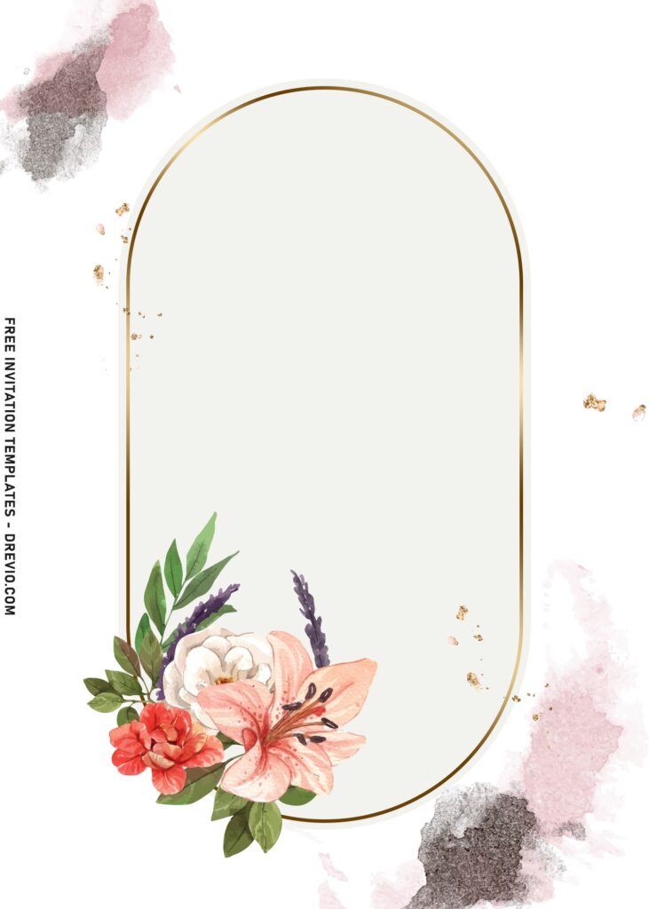 9 Luxury Glitter Ranunculus Wedding Invitation Templates