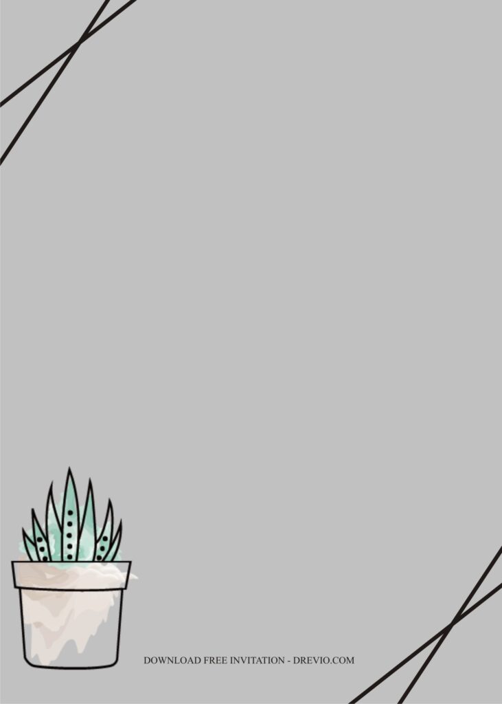 Drawing Cactus Invitation1 1