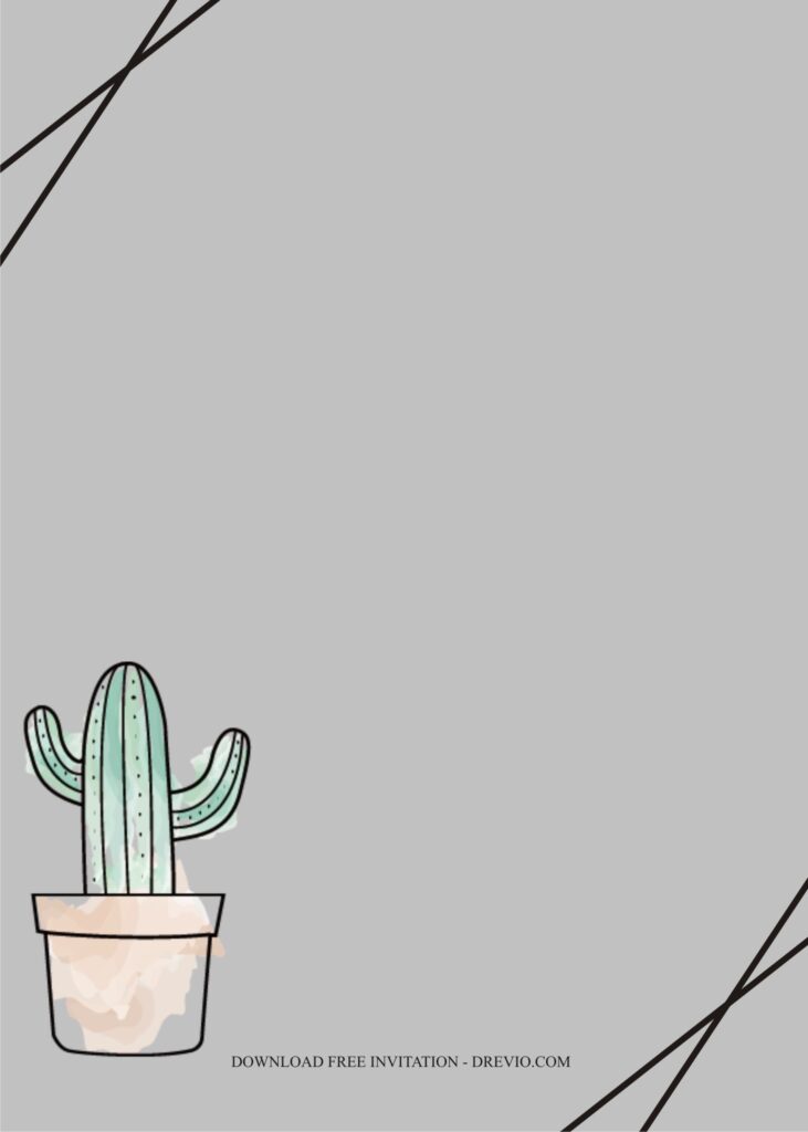 Drawing Cactus Invitation2 1