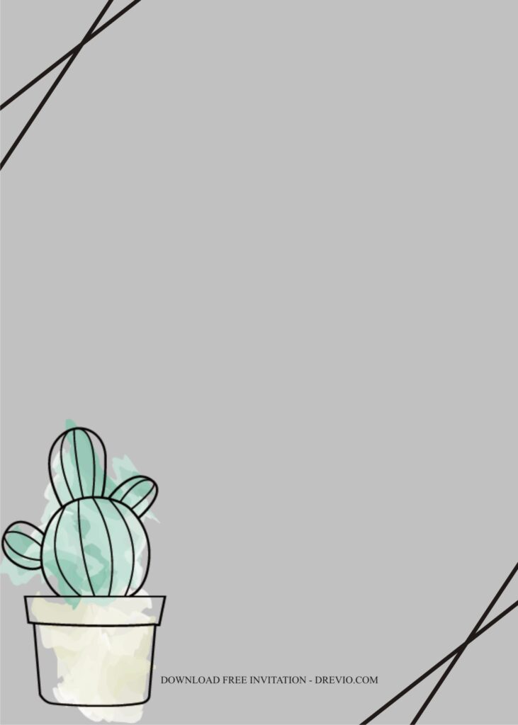 Drawing Cactus Invitation6 1