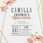 9+ Elegant Floral Invitation Templates With Stylish Geometric Frame