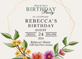 11+ Floral Wreath Birthday Invitation Templates To Set The Tone