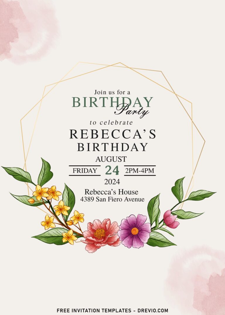 11+ Floral Wreath Birthday Invitation Templates To Set The Tone