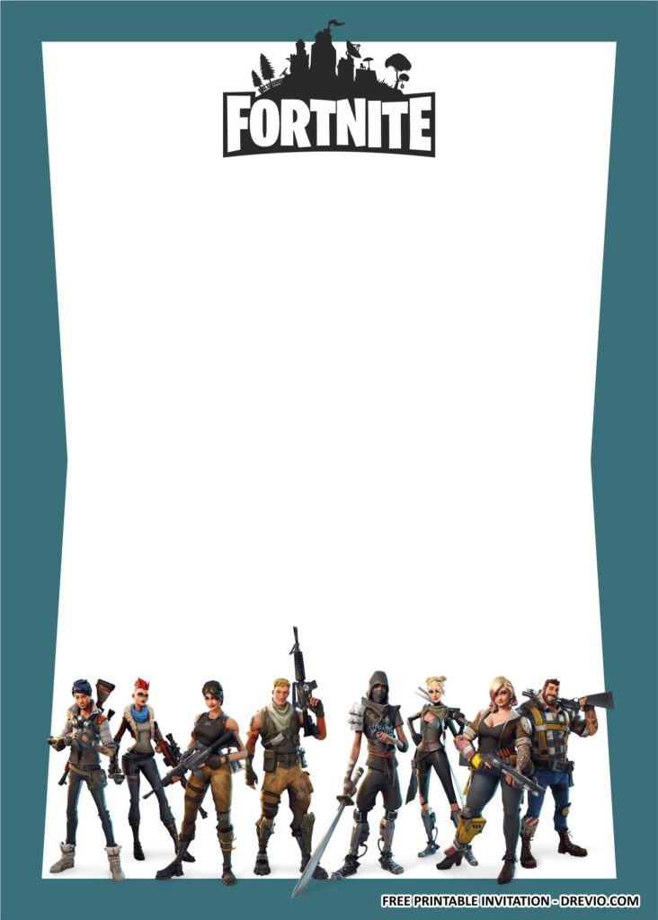 Fortnite Invitation Templates 1