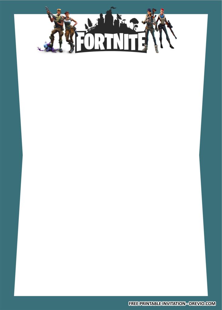 Fortnite Invitation Templates 2