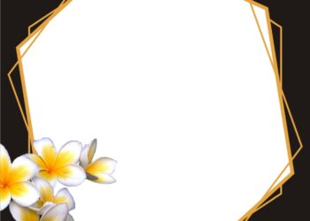 Frangipani Flower Invitation1 1