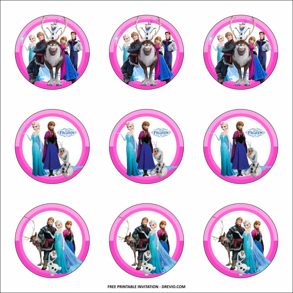 Frozen Cupcake Toppers Templates