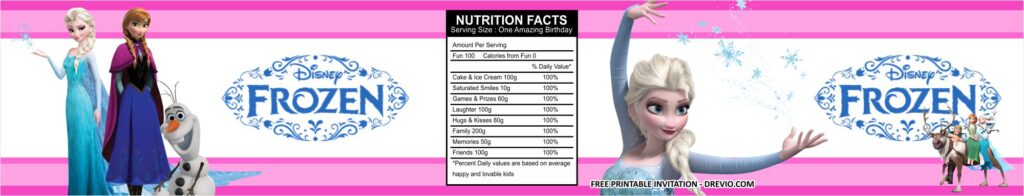 Frozen Water Bottle Labels Templates 1