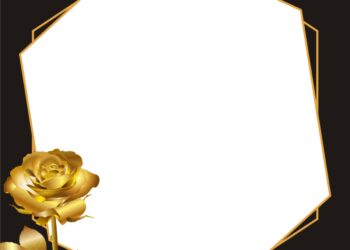 Gold Rose Rustic Invitation5 1