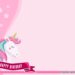 Golden Unicorn Invitation Templates 2