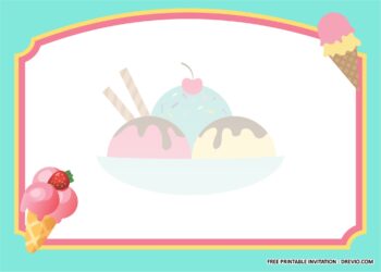 Ice Cream Invitation Templates 1