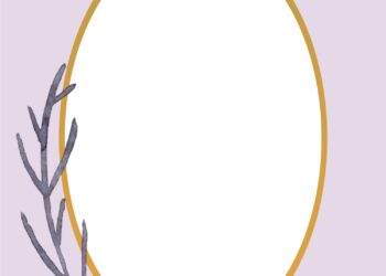 Leaf Gold Purple Invitation6 1