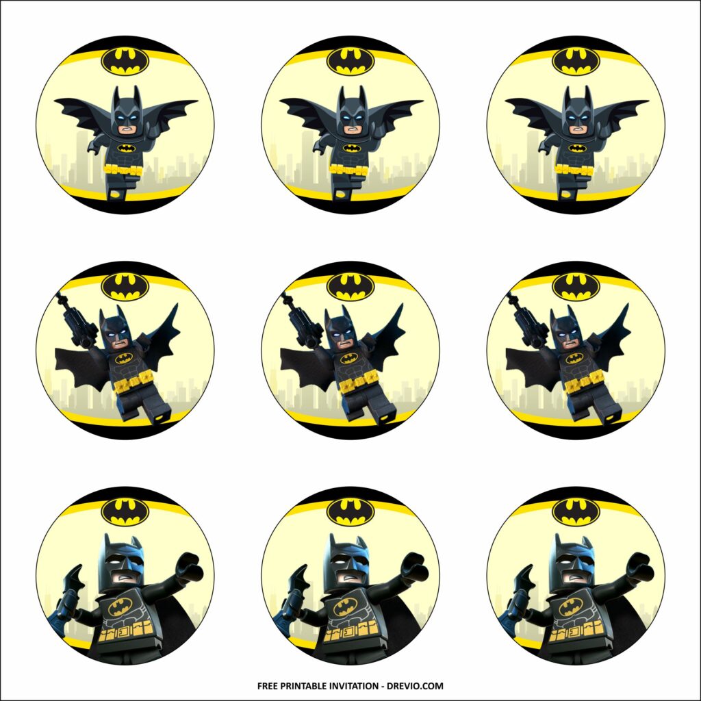 Lego Batman Cupcake Toppers Templates