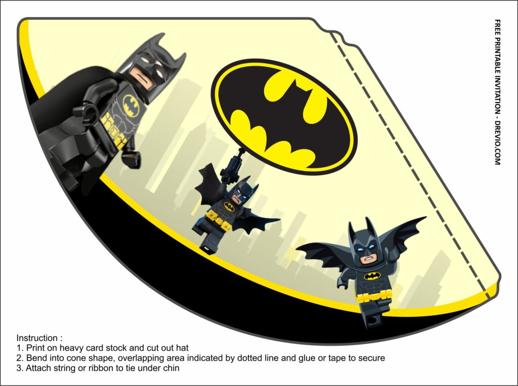 Lego Batman Hat Templates